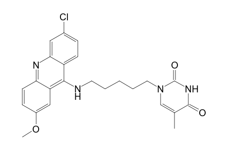 1-[5-[(6-chloranyl-2-methoxy-acridin-9-yl)amino]pentyl]-5-methyl-pyrimidine-2,4-dione