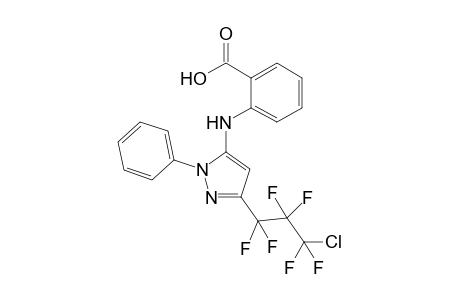 2-[N-(2-phenyl-5-(3-chloro-1,1,2,2,3,3-hexafluoropropyl)-2H-pyrazol-3-yl)amino]-4-chlorobenzoic acid