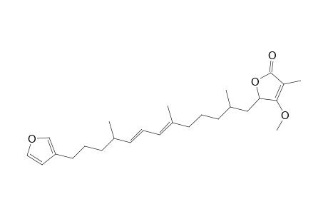 2(5H)-Furanone, 5-[13-(3-furanyl)-2,6,10-trimethyl-6,8-tridecadienyl]-4-methoxy-3-methyl-