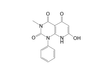 1H,8H-Pyrido[2,3-d]pyrimidine-2,4,5-trione, 7-hydroxy-3-methyl-1-phenyl-