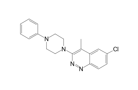 6-CHLORO-4-METHYL-3-(4-PHENYLPIPERAZIN-1-YL)-CINNOLINE