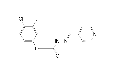 2-(4-chloro-3-methylphenoxy)-2-methyl-N'-[(E)-4-pyridinylmethylidene]propanohydrazide