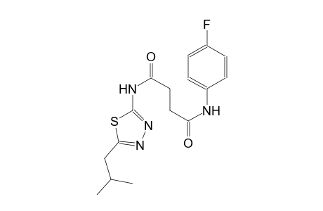 N~1~-(4-fluorophenyl)-N~4~-(5-isobutyl-1,3,4-thiadiazol-2-yl)succinamide