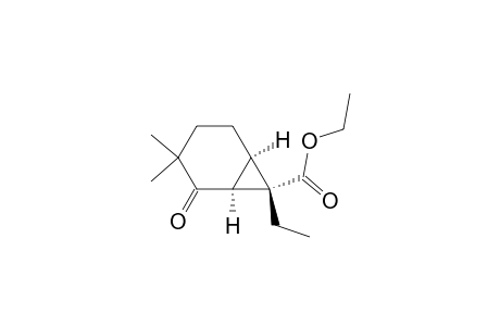 Bicyclo[4.1.0]heptane-7-carboxylic acid, 7-ethyl-3,3-dimethyl-2-oxo-, ethyl ester, (1.alpha.,6.alpha.,7.alpha.)-