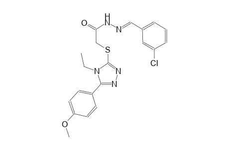 N'-[(E)-(3-chlorophenyl)methylidene]-2-{[4-ethyl-5-(4-methoxyphenyl)-4H-1,2,4-triazol-3-yl]sulfanyl}acetohydrazide