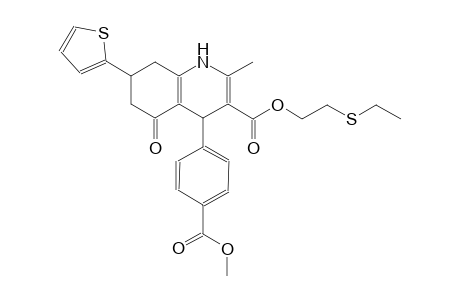 3-quinolinecarboxylic acid, 1,4,5,6,7,8-hexahydro-4-[4-(methoxycarbonyl)phenyl]-2-methyl-5-oxo-7-(2-thienyl)-, 2-(ethylthio)ethyl ester