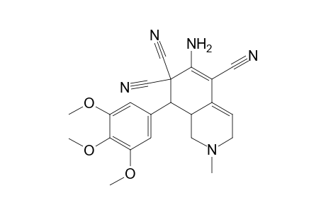 6-Amino-2-methyl-8-(3,4,5-trimethoxyphenyl)-2,3,8,8a-tetrahydroisoquinoline-5,7,7(1H)-tricarbonitrile