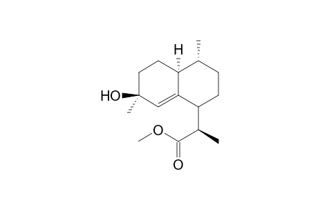 4,10-Dimethyl 7-[1-(methoxycarbonyl)ethyl]bicyclo[4.4.0]dec-5-en-4.beta.ol