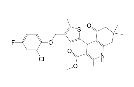 methyl 4-{4-[(2-chloro-4-fluorophenoxy)methyl]-5-methyl-2-thienyl}-2,7,7-trimethyl-5-oxo-1,4,5,6,7,8-hexahydro-3-quinolinecarboxylate