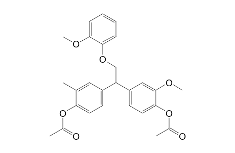 Phenol, 4-[1-[4-(acetyloxy)-3-methoxyphenyl]-2-(2-methoxyphenoxy)ethyl]-2-methyl-, acetate