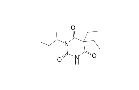 2,4,6(1H,3H,5H)-Pyrimidinetrione, 5,5-diethyl-1-(1-methylpropyl)-