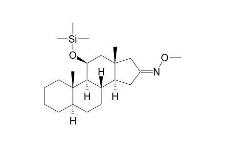 11.BETA.-[(TRIMETHYLSILYL)OXY]-5.ALPHA.-ANDROSTAN-16-ONE(16-O-METHYLOXIME)