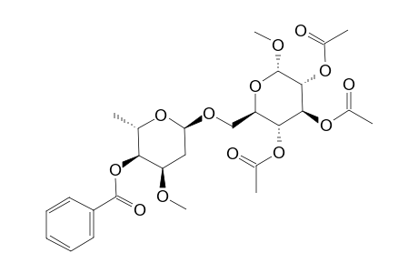 METHYL-4-O-BENZOYL-2,6-DIDEOXY-3-O-METHYL-ALPHA-L-RIBO-HEXOPYRANOSYL-(1->6)-2,3,4-TRI-O-ACETYL-ALPHA-D-GLUCOPYRANOSIDE