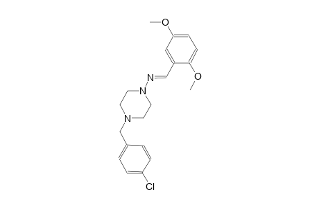 4-(4-chlorobenzyl)-N-[(E)-(2,5-dimethoxyphenyl)methylidene]-1-piperazinamine
