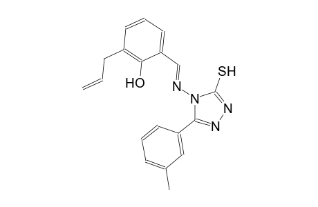 2-allyl-6-((E)-{[3-(3-methylphenyl)-5-sulfanyl-4H-1,2,4-triazol-4-yl]imino}methyl)phenol