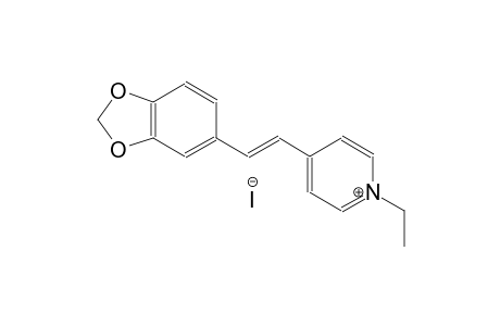 4-[(E)-2-(1,3-benzodioxol-5-yl)ethenyl]-1-ethylpyridinium iodide