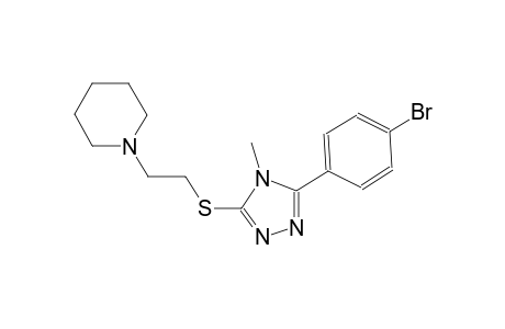 1-(2-{[5-(4-bromophenyl)-4-methyl-4H-1,2,4-triazol-3-yl]sulfanyl}ethyl)piperidine
