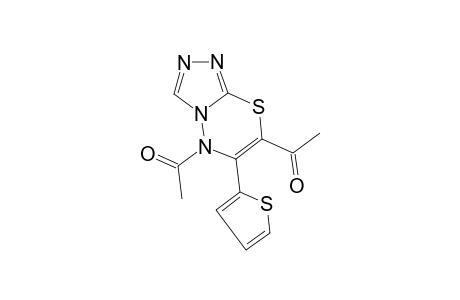 1-Ethanone, 1-[5-acetyl-6-(2-thienyl)-5H-[1,2,4]triazolo[3,4-b][1,3,4]thiadiazin-7-yl]-