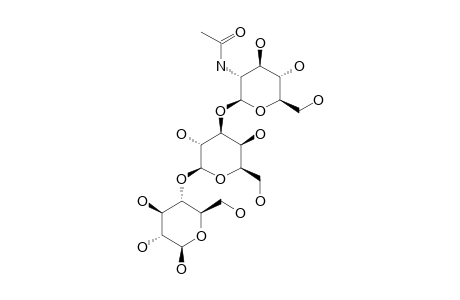 N-[(2S,3R,4R,5S,6R)-2-[(2R,3S,4S,5R,6S)-3,5-dihydroxy-2-methylol-6-[(2R,3S,4R,5R,6R)-4,5,6-trihydroxy-2-methylol-tetrahydropyran-3-yl]oxy-tetrahydropyran-4-yl]oxy-4,5-dihydroxy-6-methylol-tetrahydropyran-3-yl]acetamide
