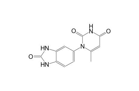 2,4(1H,3H)-pyrimidinedione, 1-(2,3-dihydro-2-oxo-1H-benzimidazol-5-yl)-6-methyl-
