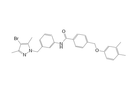 N-{3-[(4-bromo-3,5-dimethyl-1H-pyrazol-1-yl)methyl]phenyl}-4-[(3,4-dimethylphenoxy)methyl]benzamide