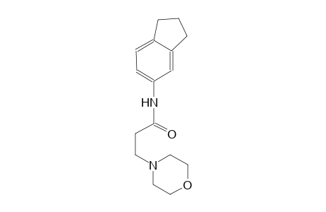 4-morpholinepropanamide, N-(2,3-dihydro-1H-inden-5-yl)-