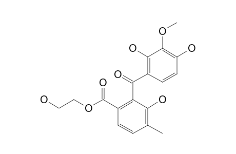 MOCINTRIFOLIN_B;2-(2,4-DIHYDROXY-3-METHOXYBENZOYL)-3-HYDROXY-4-METHYLBENZOIC_ACID_2-HYDROXYETHYLESTER
