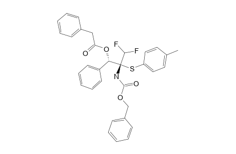 2-phenylacetic acid [(1S,2R)-2-(benzyloxycarbonylamino)-3,3-difluoro-2-[(4-methylphenyl)thio]-1-phenyl-propyl] ester