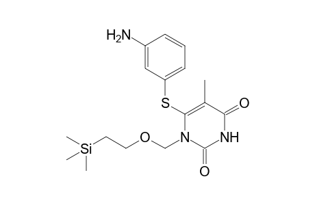 1-(2-Trimethylsilyl)ethoxymethyl-6-(3-aminophenylthio)thymine