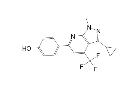 4-[3-cyclopropyl-1-methyl-4-(trifluoromethyl)-1H-pyrazolo[3,4-b]pyridin-6-yl]phenol