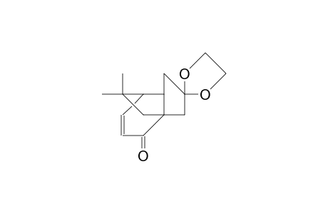 (1R,5S,6S)-3,3-Ethylenedioxy-11,11-dimethyl-tricyclo(4.3.2.0/1,5/)undec-7-en-9-one