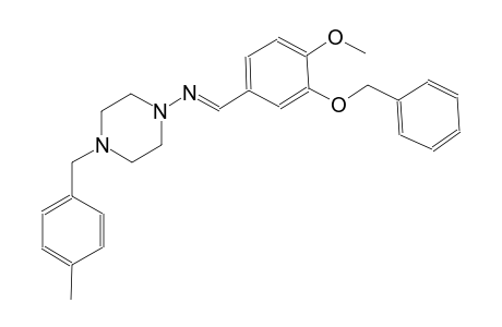 N-{(E)-[3-(benzyloxy)-4-methoxyphenyl]methylidene}-4-(4-methylbenzyl)-1-piperazinamine