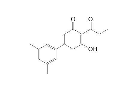 2-Cyclohexen-1-one, 5-(3,5-dimethylphenyl)-3-hydroxy-2-(1-oxopropyl)-