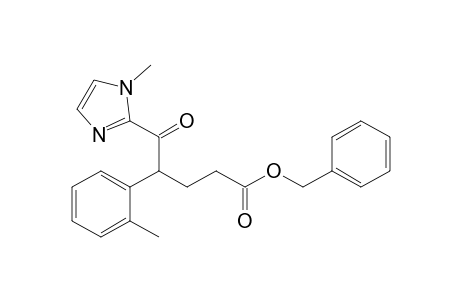 Benzyl 5-(1-methyl-1H-imidazol-2-yl)-5-oxo-4-(o-tolyl)-pentanoate