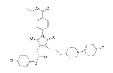 benzoic acid, 4-[4-[2-[(4-chlorophenyl)amino]-2-oxoethyl]-3-[3-[4-(4-fluorophenyl)-1-piperazinyl]propyl]-5-oxo-2-thioxo-1-imidazolidinyl]-, ethyl