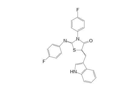 2-(p-fluorophenylimino)-3-p-fluorophenyl-5-(1H-indol-3-yl)methylene-1,3-thiazolidine-4-one