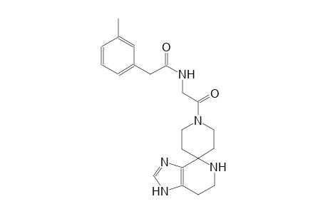 N-(2-oxo-2-(1,5,6,7-tetrahydrospiro[imidazo[4,5-c]pyridine-4,4'-piperidin]-1'-yl)ethyl)-2-(m-tolyl)acetamide