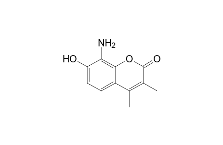 8-Amino-3,4-dimethyl-7-hydroxy-2H-1-benzopyran-2-one