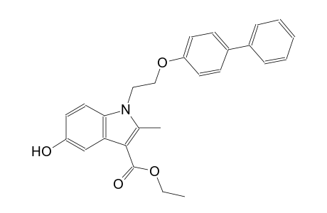 1H-indole-3-carboxylic acid, 1-[2-([1,1'-biphenyl]-4-yloxy)ethyl]-5-hydroxy-2-methyl-, ethyl ester