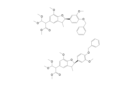 (+/-)-METHYL-2-[2-(4-BENZYLOXY-3-METHOXYPHENYL)-3-METHYL-7-METHOXY-2,3-DIHYDROBENZO-[B]-FURAN-5-YL]-3,3-DIMETHOXYPROPANOATE