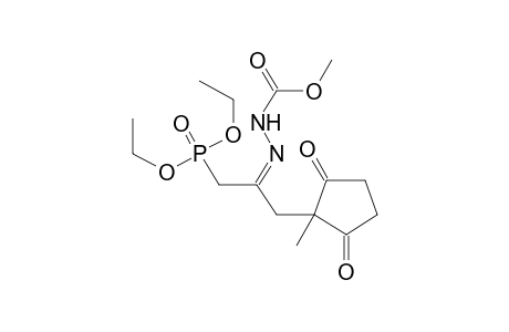 2-METHYL-2-(2-METHOXYCARBONYLHYDRAZONO-3-DIETHOXYPHOSPHORYLPROPYL)CYCLOPENTA-1,3-DIONE