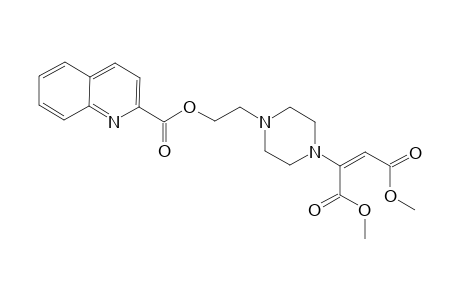 1-[(E)-1,2-(Dimethoxycarbonyl)ethen-1-yl]-4-[2-(quinoline-2-carboxyloyloxyl)eth-1-yl]piperazine