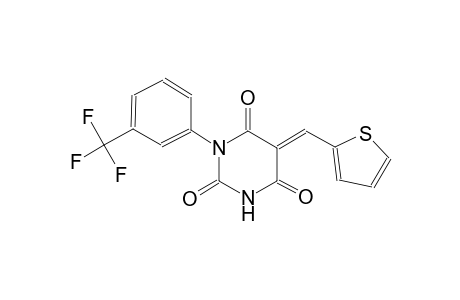(5E)-5-(2-thienylmethylene)-1-[3-(trifluoromethyl)phenyl]-2,4,6(1H,3H,5H)-pyrimidinetrione