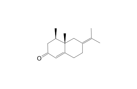 (4R,4aS)-(+)-4,4a-Dimethyl-6-isopropylidene-4,4a,5,6,7,8-hexahydro(3H)-naphthalen-2-one [(+)-.alpha.-vetivone]