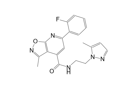 isoxazolo[5,4-b]pyridine-4-carboxamide, 6-(2-fluorophenyl)-3-methyl-N-[2-(5-methyl-1H-pyrazol-1-yl)ethyl]-
