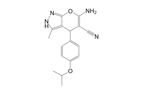 6-amino-4-(4-isopropoxyphenyl)-3-methyl-2,4-dihydropyrano[2,3-c]pyrazole-5-carbonitrile