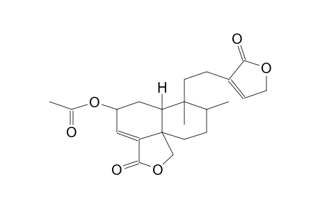 1H-NAPHTHO[1,8a-c]FURAN-3(5H)-ONE, 5-(ACETYLOXY)-7-[2-(2,5-DIHYDROXY-2-OXO-3-FURANYL)ETHYL]-6,6a,7,8,9,10-HEXAHYDRO-7,8-DIMETHYL-