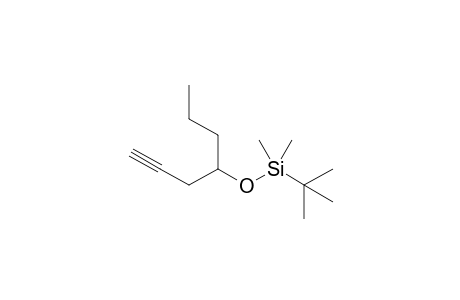 (+-)-4-tert-Butyldimethylsilyloxyhept-1-yne
