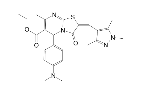 ethyl (2E)-5-[4-(dimethylamino)phenyl]-7-methyl-3-oxo-2-[(1,3,5-trimethyl-1H-pyrazol-4-yl)methylene]-2,3-dihydro-5H-[1,3]thiazolo[3,2-a]pyrimidine-6-carboxylate