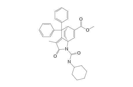 METHYL-(1RS,7SR)-2-N-(CYCLOHEXYLCARBAMOYL)-4-METHYL-3-OXO-6,6-DIPHENYL-2-AZATRICYCLO-[5.2.2.0(1,5)]-UNDECA-4,8,10-TRIENE-8-CARBOXYLATE